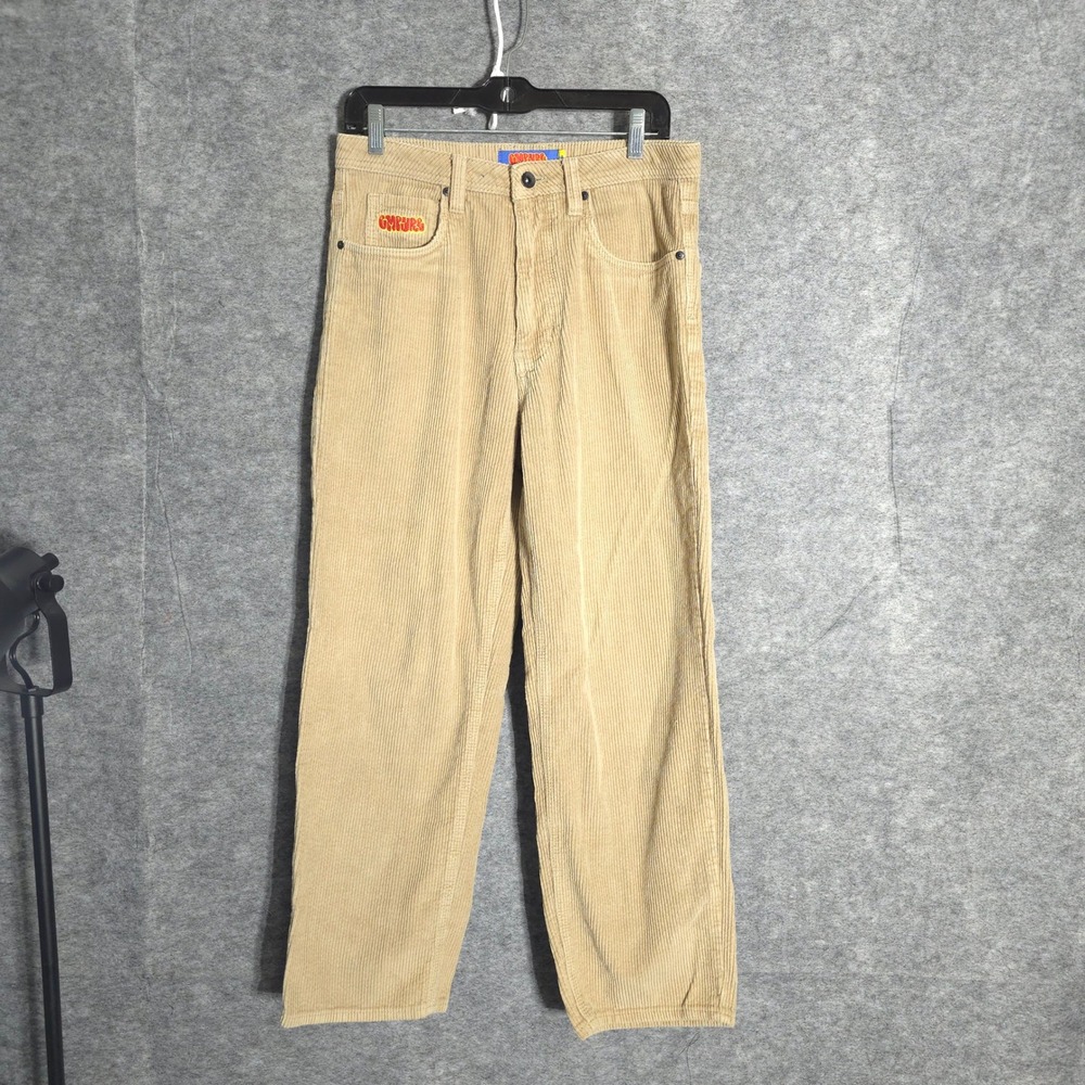Empyre Corduroy Pants Mens 28 Tan Skate Baggy Wide Leg Relaxed Fit Cotton 16054